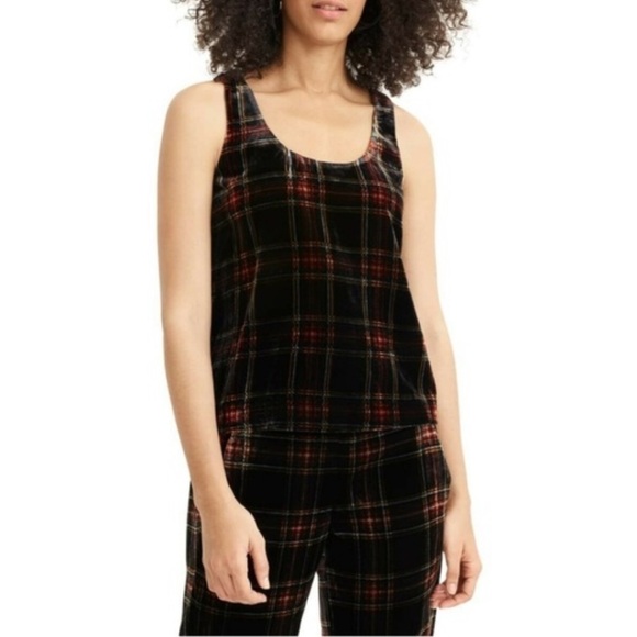 NEW with tags J. Crew Velvet Plaid Tank - Picture 1 of 6